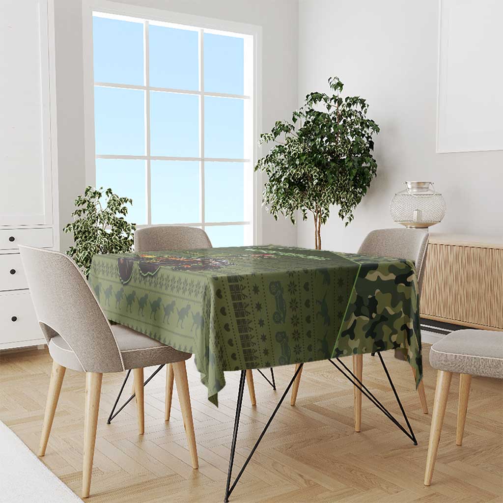 Dinosaur Christmas Tablecloth Merry Rexmas - Wonder Print Shop