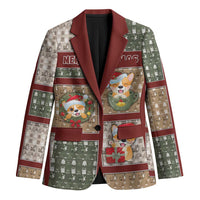 Personalized Corgi Christmas Blazer Merry Corgmas - Wonder Print Shop