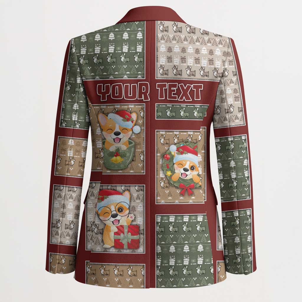 Personalized Corgi Christmas Blazer Merry Corgmas - Wonder Print Shop