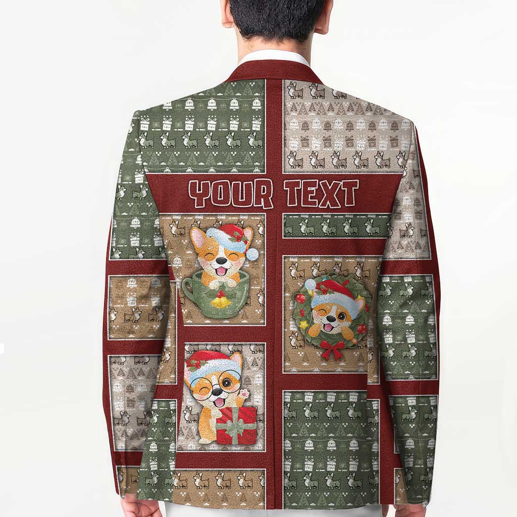 Personalized Corgi Christmas Blazer Merry Corgmas - Wonder Print Shop