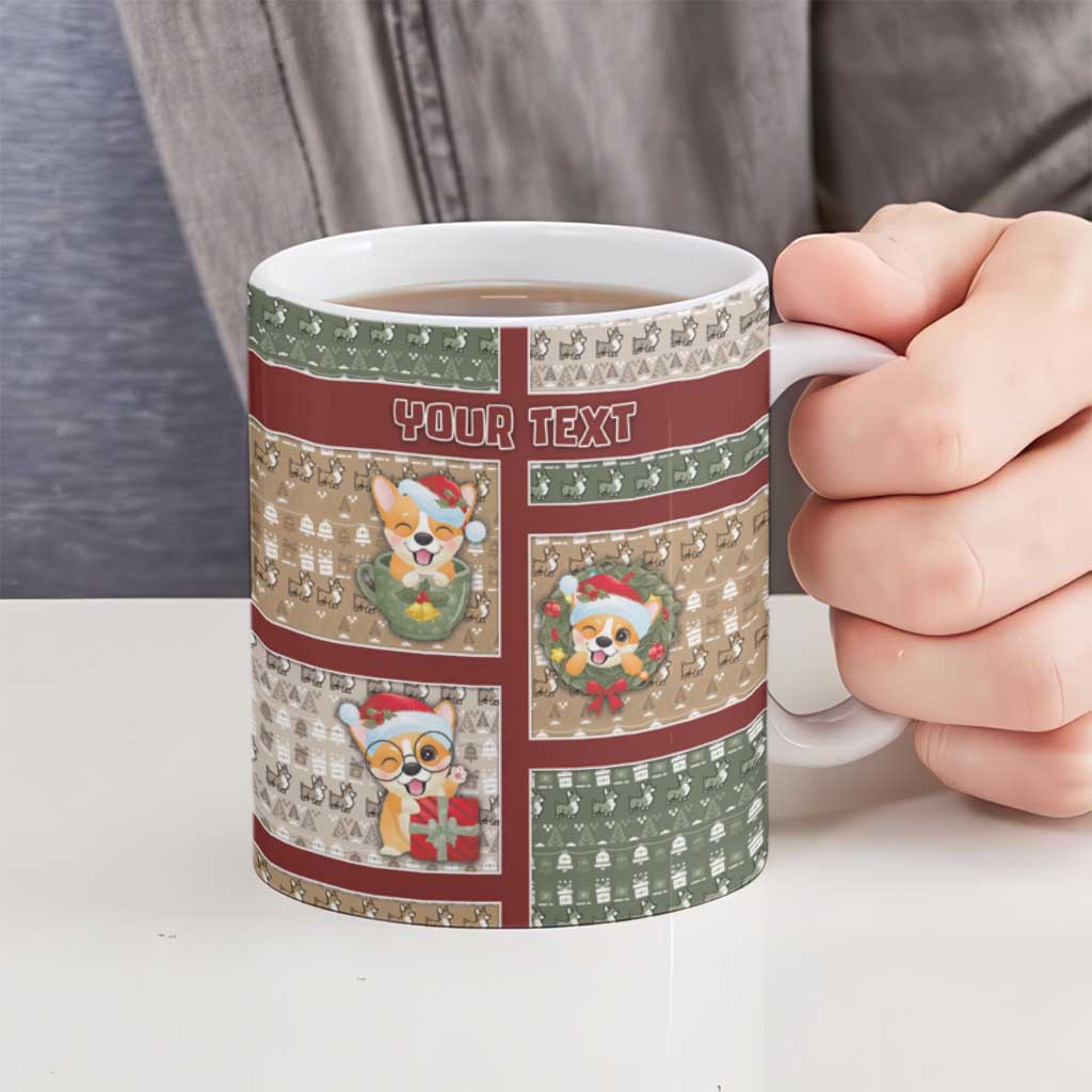 Personalized Corgi Christmas Ceramic Mug Merry Corgmas - Wonder Print Shop
