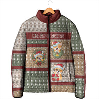 Personalized Corgi Christmas Padded Jacket Merry Corgmas - Wonder Print Shop