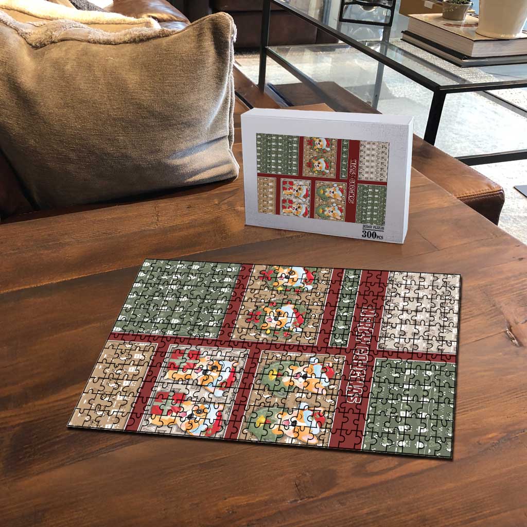 Corgi Christmas Puzzle Merry Corgmas - Wonder Print Shop