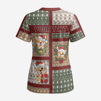 Personalized Corgi Christmas Scrub Top Merry Corgmas - Wonder Print Shop