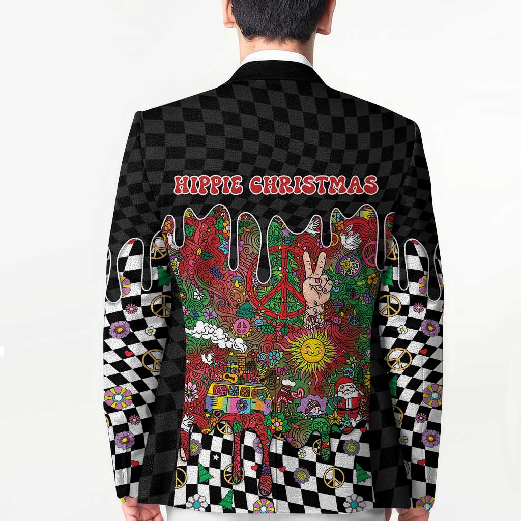 Hippie Christmas Blazer Doodle Style - Wonder Print Shop