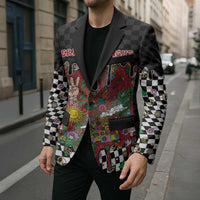 Hippie Christmas Blazer Doodle Style - Wonder Print Shop