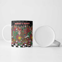 Hippie Christmas Ceramic Mug Doodle Style - Wonder Print Shop
