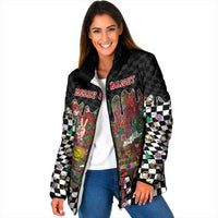 Hippie Christmas Padded Jacket Doodle Style - Wonder Print Shop