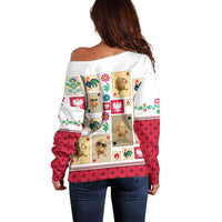 Poland Off Shoulder Sweater Pierogi Tysiac 1000