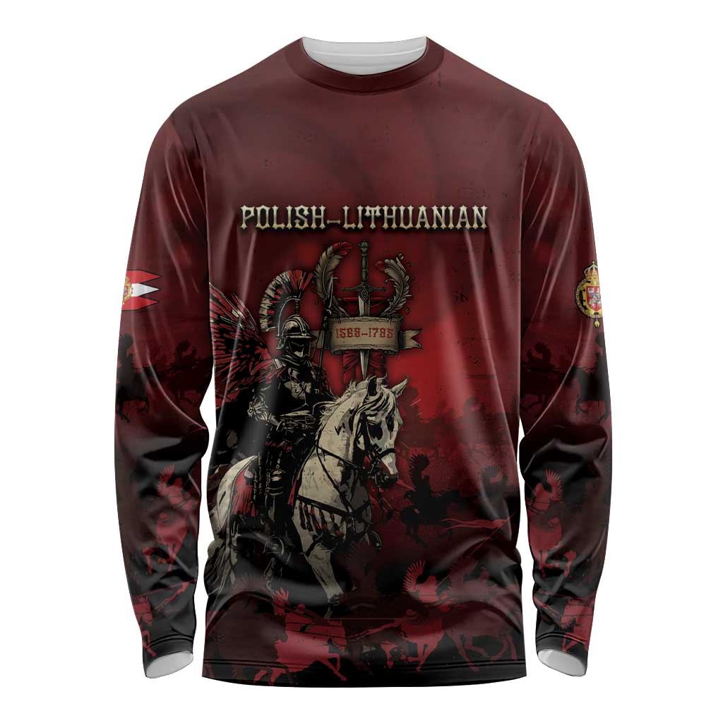 Polish Lithuanian Commonwealth Long Sleeve Shirt Winged Hussar Warrior Battle Of Vienna