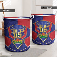 Custom Afro-Haitians Football Laundry Basket Haitian Palm Tree Unique Style