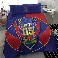 Custom Afro-Haitians Football Bedding Set Haitian Palm Tree Unique Style