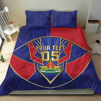 Custom Afro-Haitians Football Bedding Set Haitian Palm Tree Unique Style