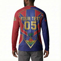 Custom Afro-Haitians Football Button Sweatshirt Haitian Palm Tree Unique Style