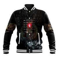 Egypt Djed Baseball Jacket Glow Smoky Dark Style
