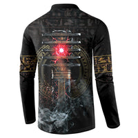 Egypt Djed Button Sweatshirt Glow Smoky Dark Style