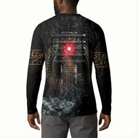 Egypt Djed Button Sweatshirt Glow Smoky Dark Style