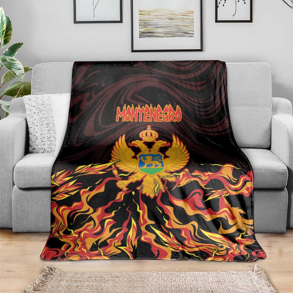 Montenegro Blanket Coat Of Arms Fire Style - Wonder Print Shop