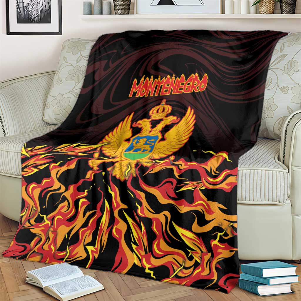Montenegro Blanket Coat Of Arms Fire Style - Wonder Print Shop