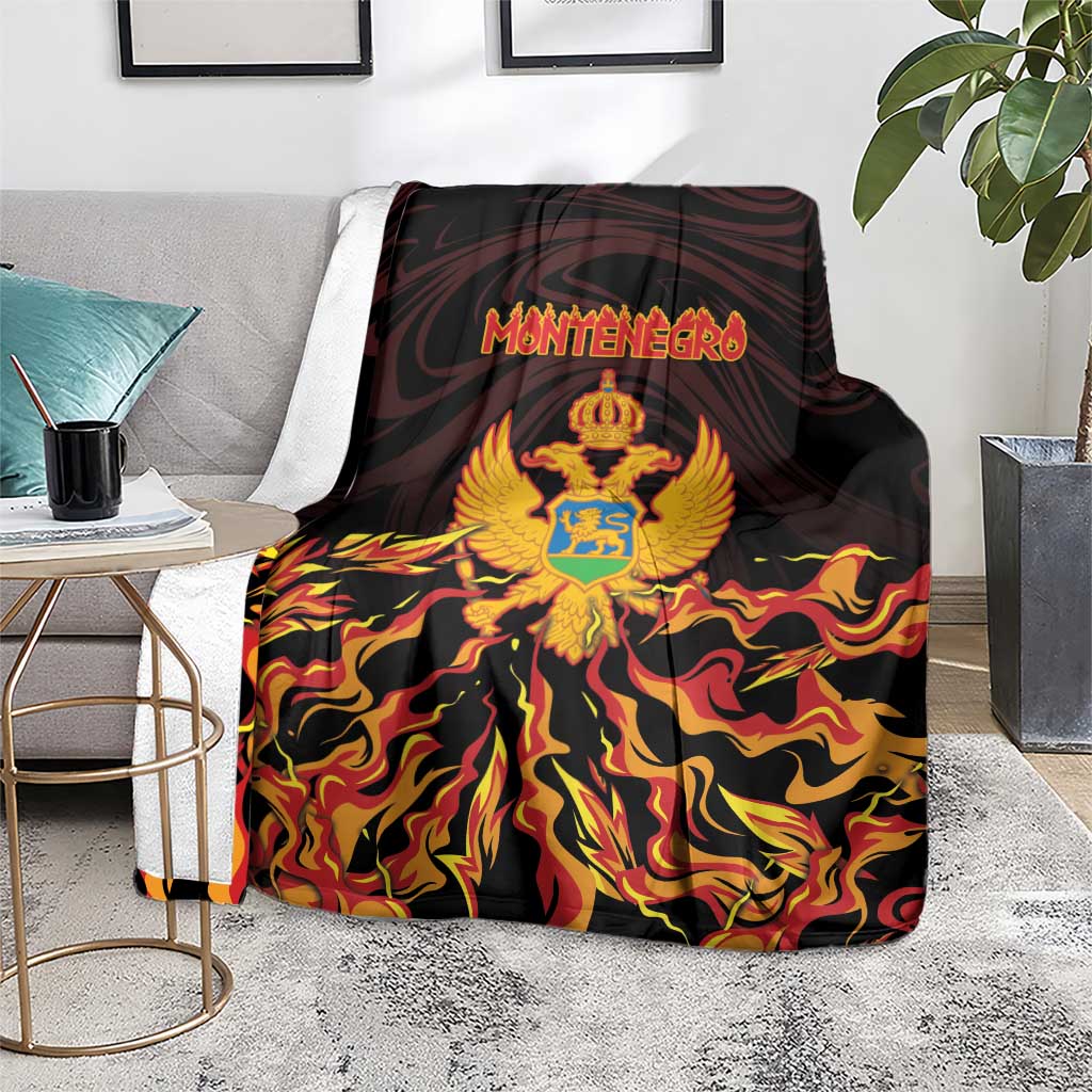 Montenegro Blanket Coat Of Arms Fire Style - Wonder Print Shop
