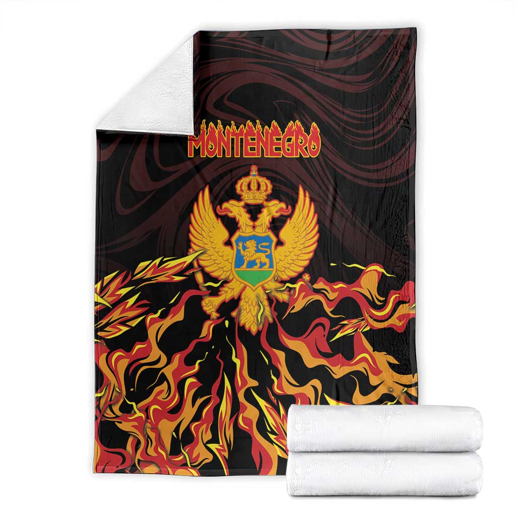 Montenegro Blanket Coat Of Arms Fire Style - Wonder Print Shop