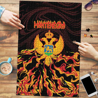 Montenegro Puzzle Coat Of Arms Fire Style - Wonder Print Shop