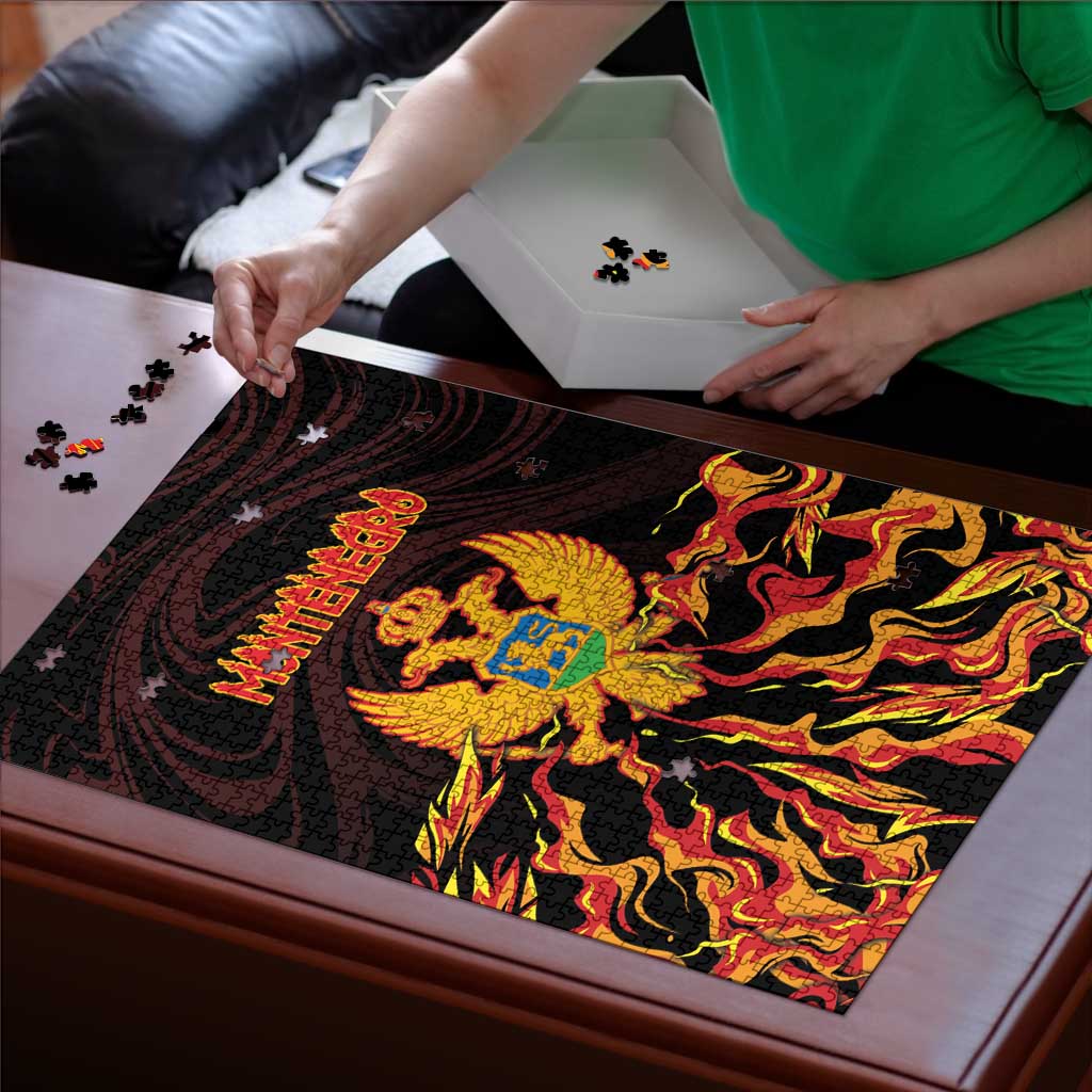 Montenegro Puzzle Coat Of Arms Fire Style - Wonder Print Shop