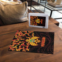 Montenegro Puzzle Coat Of Arms Fire Style - Wonder Print Shop