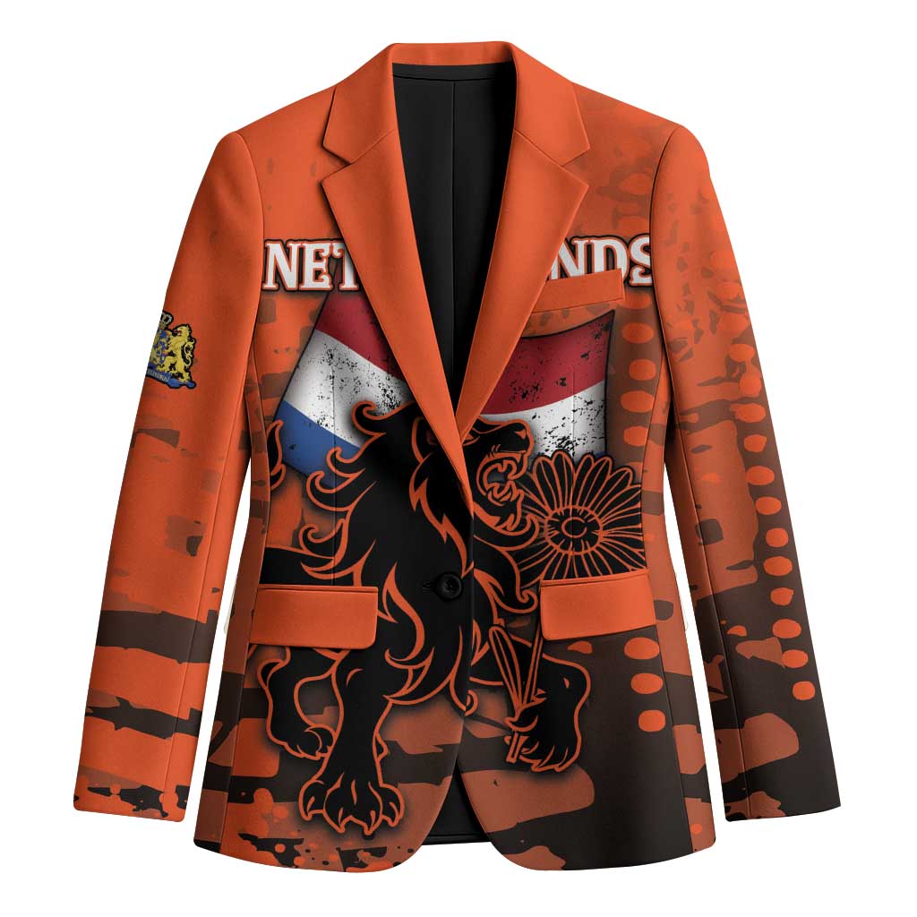 Personalized Netherlands Blazer Lion With Daisy Flower - Wonder Print Shop