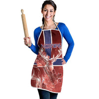 Norway Apron The Moose With Saxifrage Flowers Galaxy Style - Wonder Print Shop