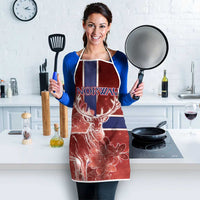 Norway Apron The Moose With Saxifrage Flowers Galaxy Style - Wonder Print Shop