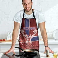 Norway Apron The Moose With Saxifrage Flowers Galaxy Style - Wonder Print Shop