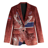 Personalized Norway Blazer The Moose With Saxifrage Flowers Galaxy Style - Wonder Print Shop