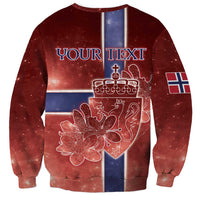 Personalized Norway Sweatshirt The Moose With Saxifrage Flowers Galaxy Style - Wonder Print Shop