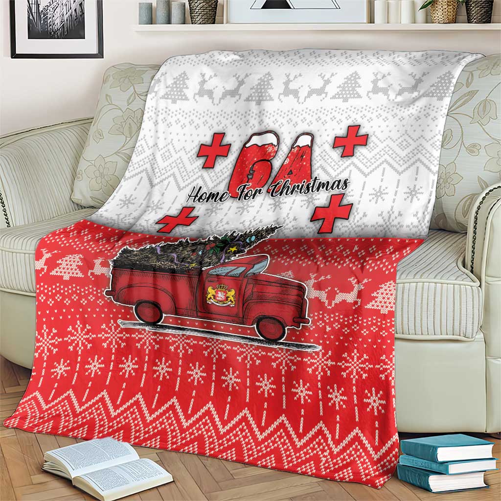 Georgia Christmas Blanket GA Home For Christmas - Wonder Print Shop