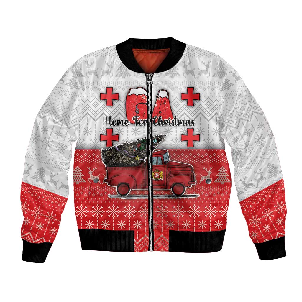 Georgia Christmas Bomber Jacket GA Home For Christmas - Wonder Print Shop