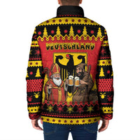 Germany Christmas Padded Jacket Saint Nicholas And Knecht Ruprecht Drink Beer - Wonder Print Shop