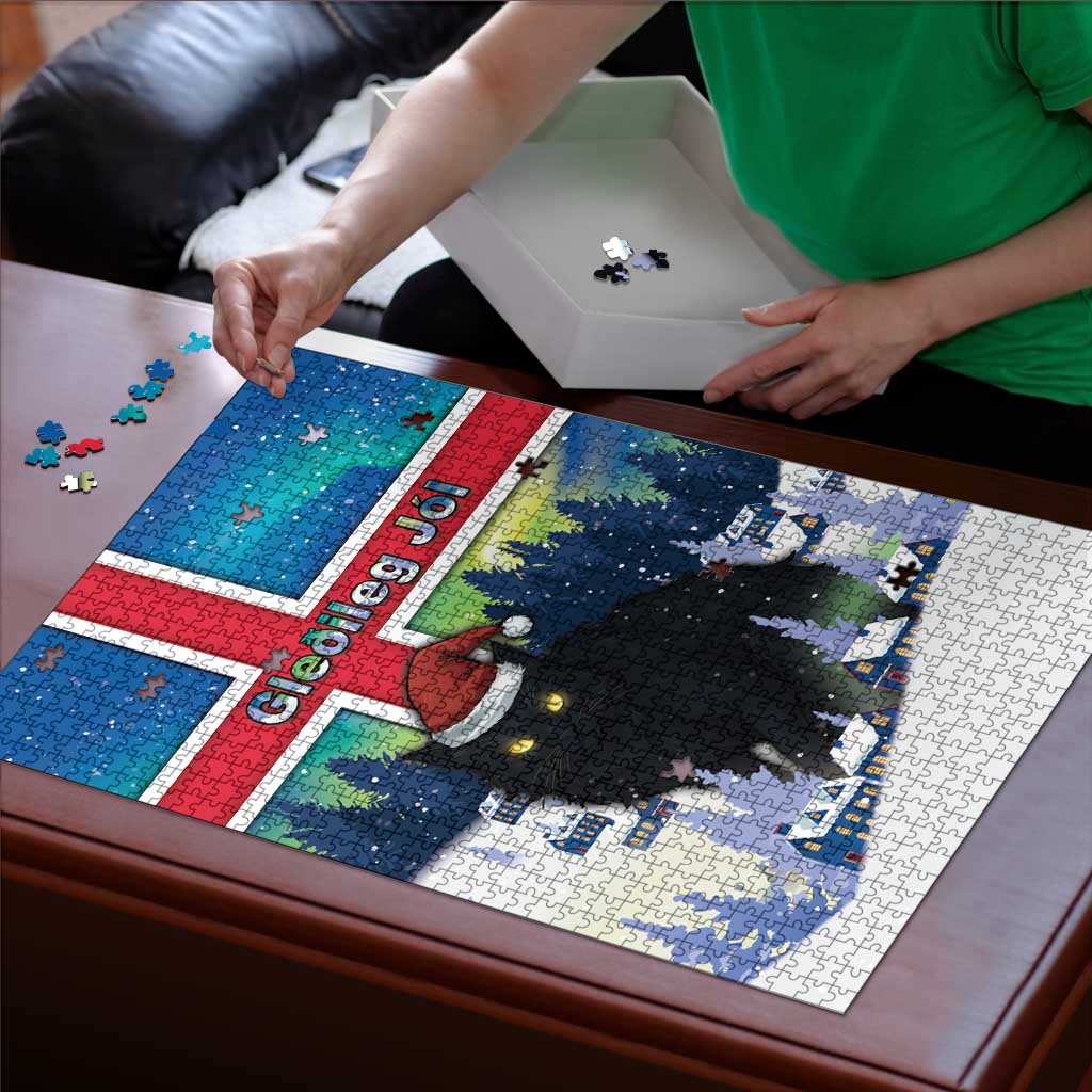 Iceland Christmas Puzzle Yule Cat Gledileg Jol - Wonder Print Shop