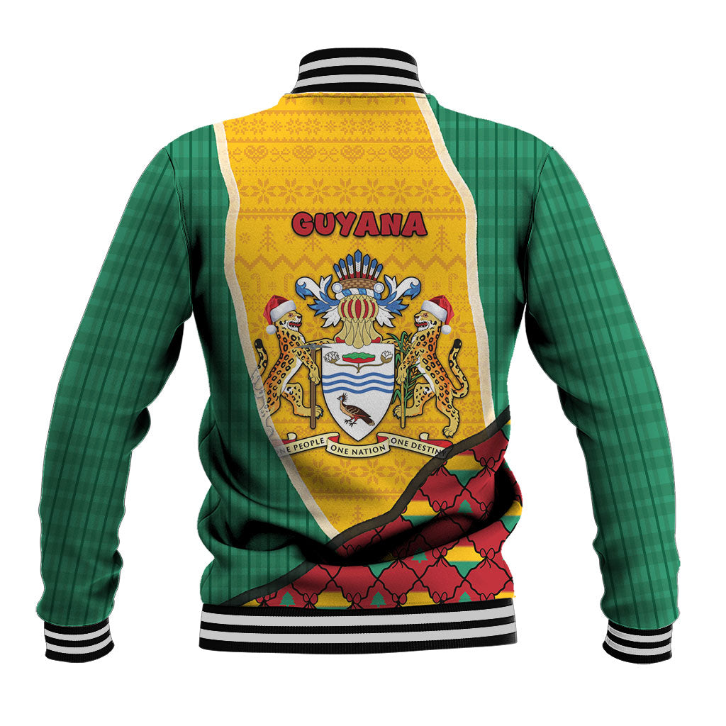 Guyana Christmas Baseball Jacket Dapper Cute Jaguar Puffer Cute Style