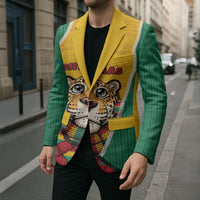 Guyana Christmas Blazer Dapper Cute Jaguar Puffer Cute Style