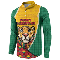 Guyana Christmas Button Sweatshirt Dapper Cute Jaguar Puffer Cute Style