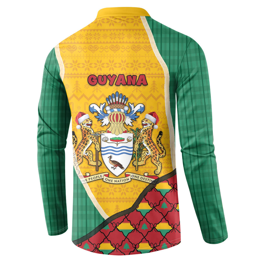 Guyana Christmas Button Sweatshirt Dapper Cute Jaguar Puffer Cute Style