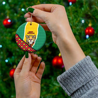 Guyana Christmas Ceramic Ornament Dapper Cute Jaguar Puffer Cute Style