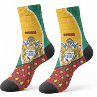 Guyana Christmas Crew Socks Dapper Cute Jaguar Puffer Cute Style