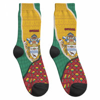 Guyana Christmas Crew Socks Dapper Cute Jaguar Puffer Cute Style