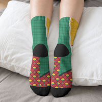 Guyana Christmas Crew Socks Dapper Cute Jaguar Puffer Cute Style