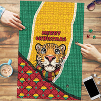 Guyana Christmas Puzzle Dapper Cute Jaguar Puffer Cute Style