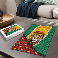 Guyana Christmas Puzzle Dapper Cute Jaguar Puffer Cute Style