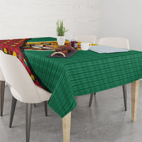 Guyana Christmas Tablecloth Dapper Cute Jaguar Puffer Cute Style