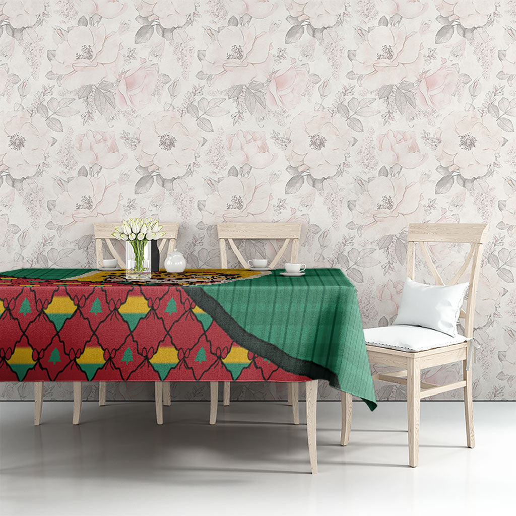 Guyana Christmas Tablecloth Dapper Cute Jaguar Puffer Cute Style